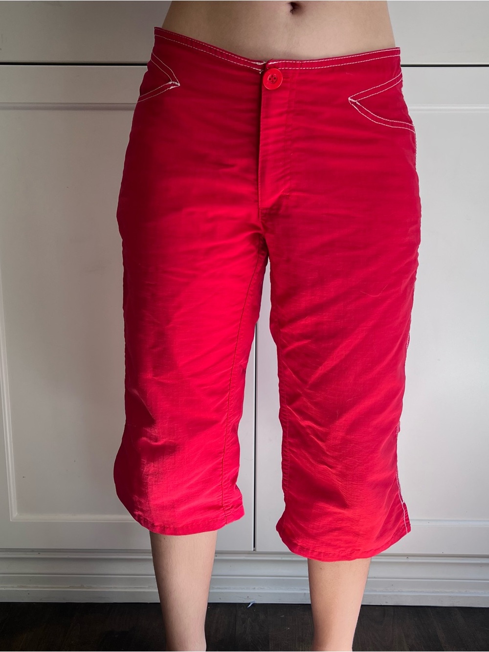 Women's Water Girl Bright Red Capri Pants